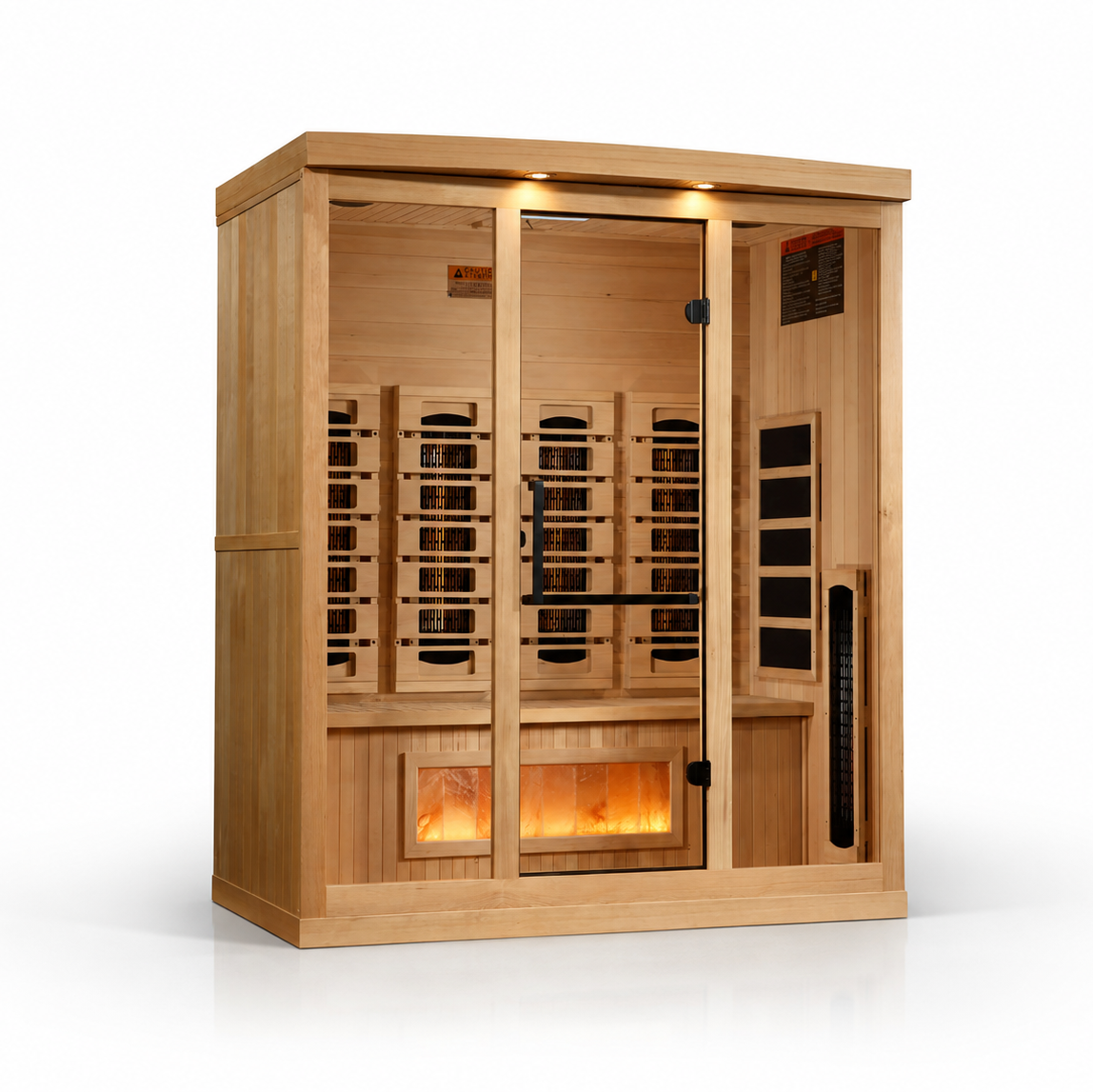 Golden Designs Reserve Edition 4-Person Full Spectrum Infrared Sauna with Himalayan Salt Bar