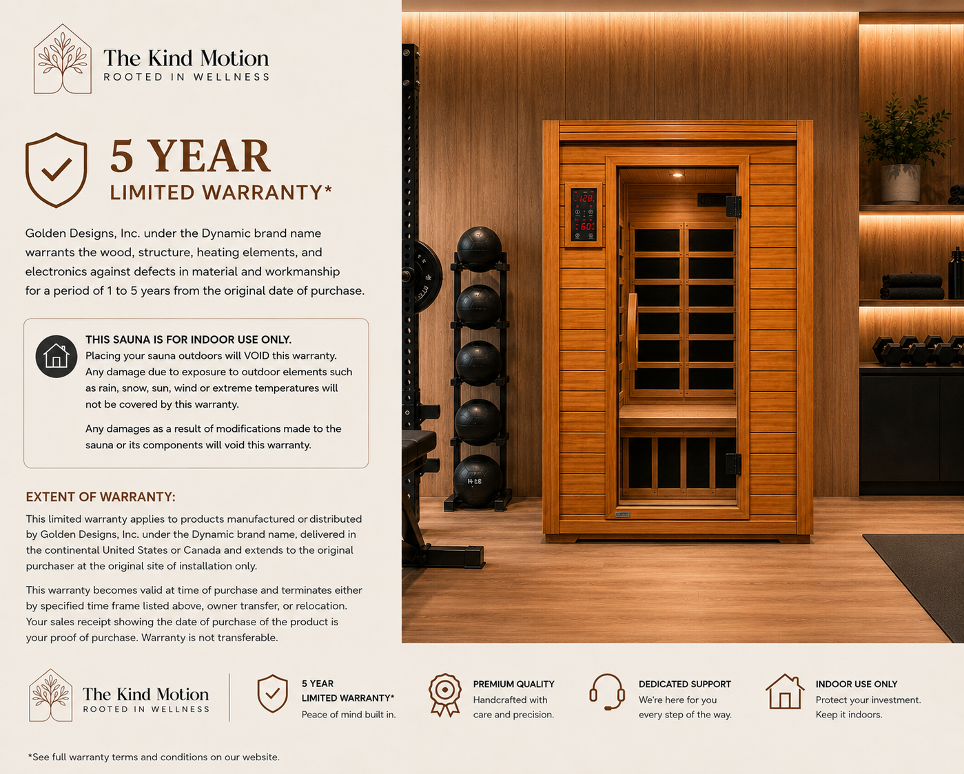 Golden Designs Dynamic Versailles 2 Person Low EMF FAR Infrared Sauna