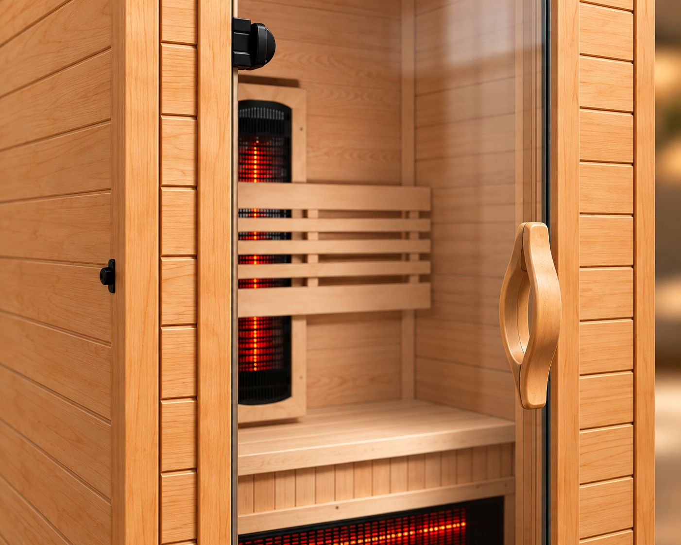 Golden Designs Dynamic Martin 1–2 Person Full Spectrum Infrared Sauna – Near-Zero EMF & FAR Infrared Home Sauna