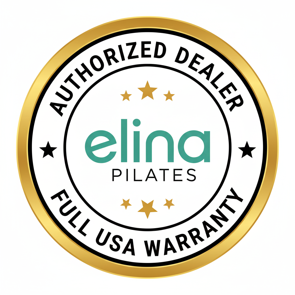 Official Authorized Elina Pilates Dealer Badge with Full USA Warranty - The Kind Motion