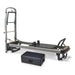 Peak Pilates MVe Reformer with Tower Bundle, professional stackable aluminum studio-height reformer.