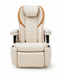 Cream and tan hyperbaric chamber recliner chair on white background