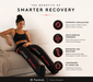 Three-step guide showing how to wear, adjust and use Therabody JetBoots PRO Plus