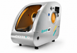 OxyRevo Space 60 silver hyperbaric chamber on a clean white studio background