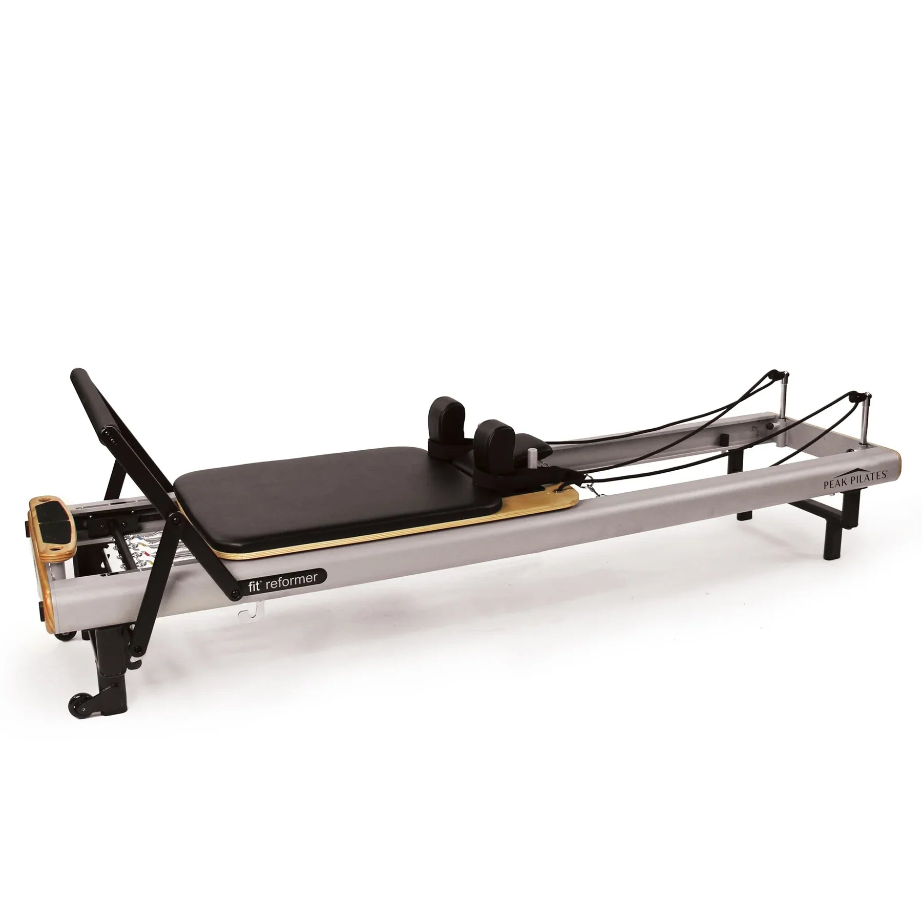 Peak Pilates Fit Reformer Bundle featuring a studio-height aluminum reformer with a complete accessory kit for home or boutique studio use, official authorized dealer The Kind Motion.