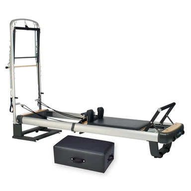 Peak Pilates Peak PilateSystem Deluxe Bundle featuring a handcrafted 3-in-1 folding Reformer, Tower, and Mat Converter for professional studio and home studio, official authorized dealer The Kind Motion.