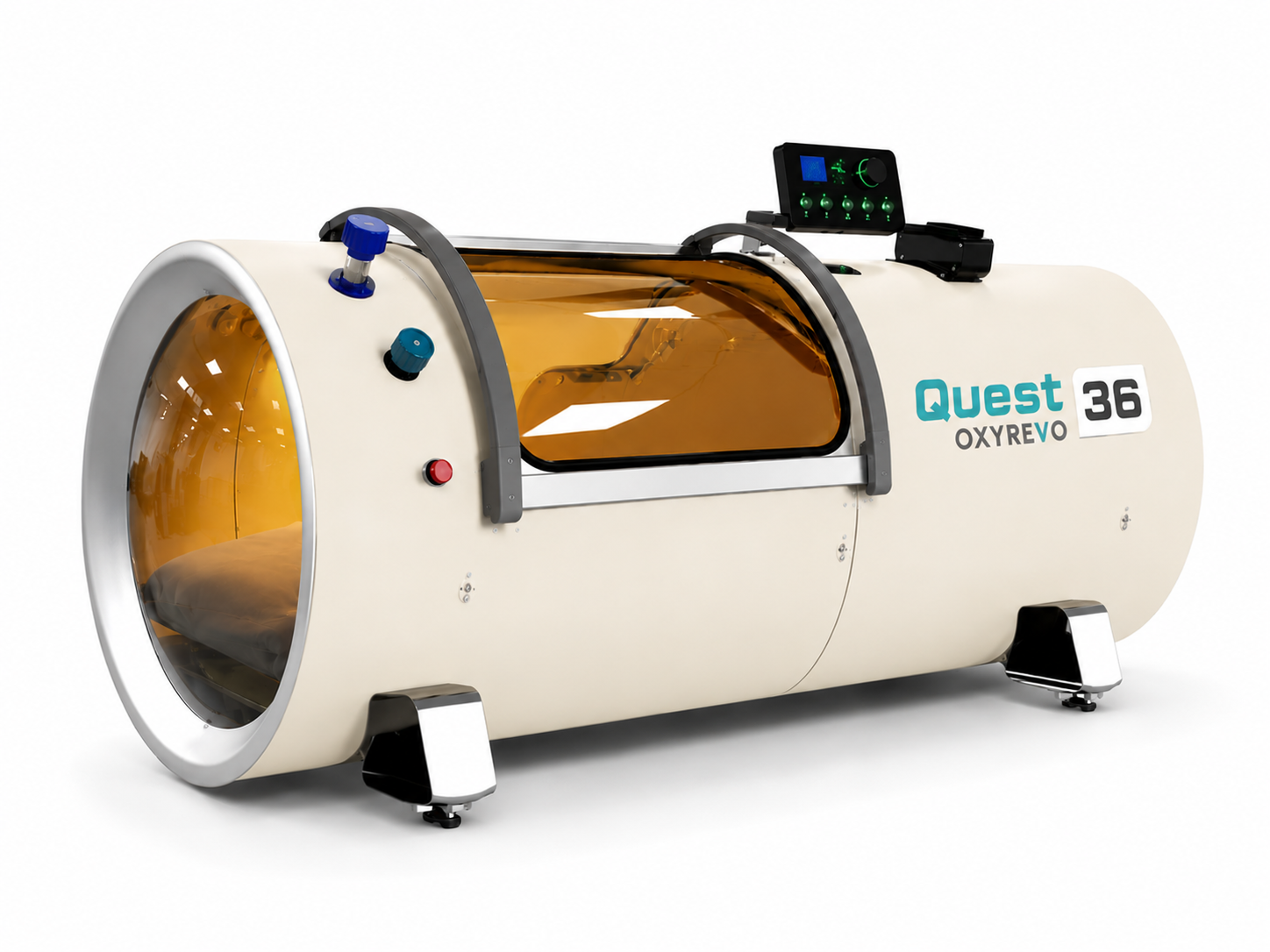 Ivory | OxyRevo Quest36 hard shell hyperbaric chamber in ivory