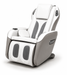 White and gray hyperbaric chamber massage chair on white background